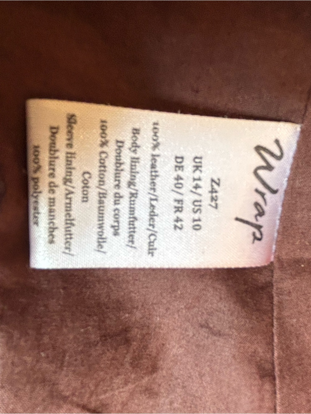 Brown leather London Wrap jacket with studs and western details - Picture 7 of 7